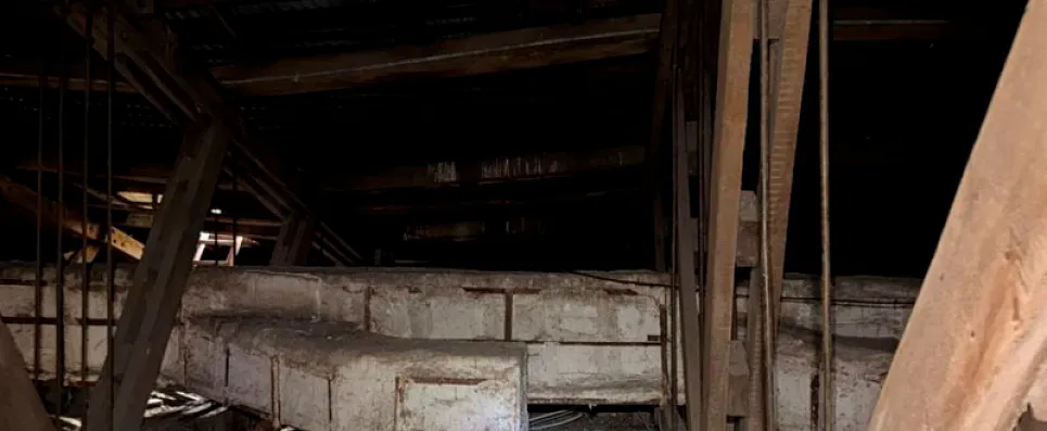 Общий вид чердачного помещения